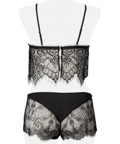 Lingerie Sets Grey Velvet Two-Part Lace Set