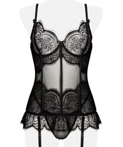 Grey Velvet Two-Part Lingerie Set Lingerie Sets