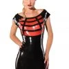 Guilty Pleasure Black Red Latex Dress
