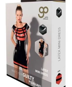 Guilty Pleasure Black Red Latex Dress