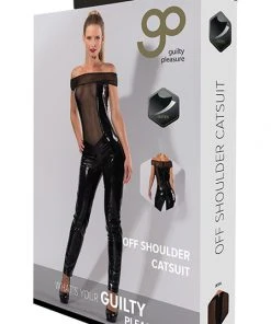 Guilty Pleasure Off Shoulder Datex Catsuit Ladies Fetish Clothing