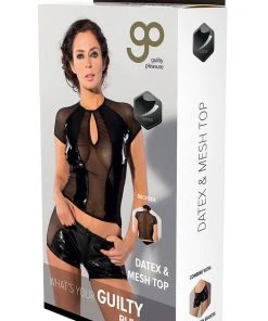 Guilty Pleasure Datex And Mesh Top Ladies Fetish Clothing