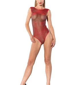 Guilty Pleasure Red Datex Body Ladies Fetish Clothing