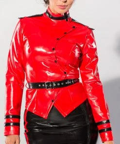 Guilty Pleasure Red Datex Jacket Ladies Fetish Clothing
