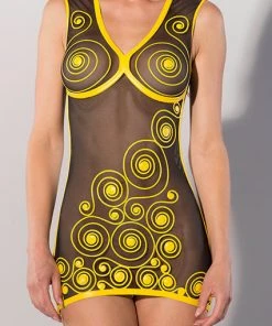 Guilty Pleasure Yellow Datex Dress Ladies Fetish Clothing