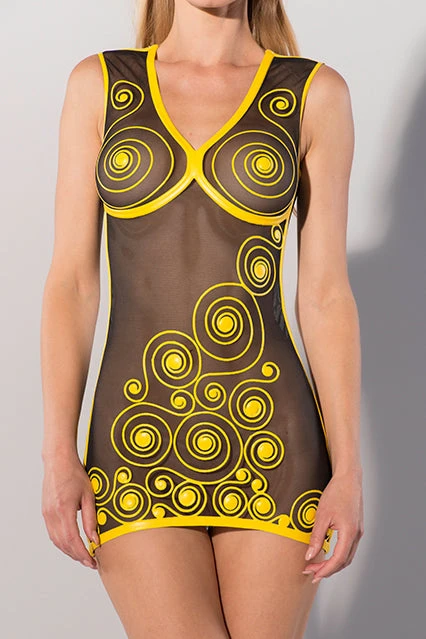 Guilty Pleasure Yellow Datex Dress Ladies Fetish Clothing 3 Guilty Pleasure Yellow Datex Dress Ladies Fetish Clothing