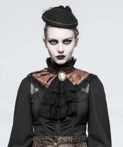 Punk Rave Adora Steampunk Choker And Brooch Brown Ladies Steampunk Clothing