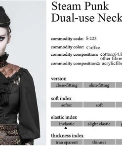 Punk Rave Adora Steampunk Choker And Brooch Brown Ladies Steampunk Clothing