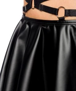 Saresia Harness Wetlook Set Mit Ausgestelltem Rock Ladies Gothic Clothing 14 Saresia Harness Wetlook Set Mit Ausgestelltem Rock Ladies Gothic Clothing
