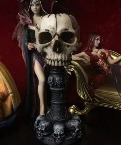 Nemesis Now All Homeware Torch Of Torture Skull Tea Light Holder