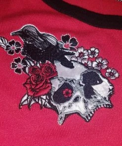 Jawbreaker Red Raven Skull Cardigan All Homeware