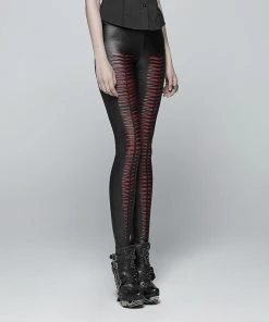 All Ladies Clothing Punk Rave She Devil Leggings Red WK-342 13 All Ladies Clothing Punk Rave She Devil Leggings Red WK-342