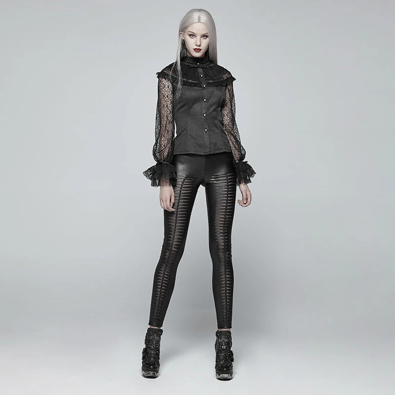 Ladies Gothic Clothing Punk Rave She Devil Leggings Black WK-342 7 Ladies Gothic Clothing Punk Rave She Devil Leggings Black WK-342