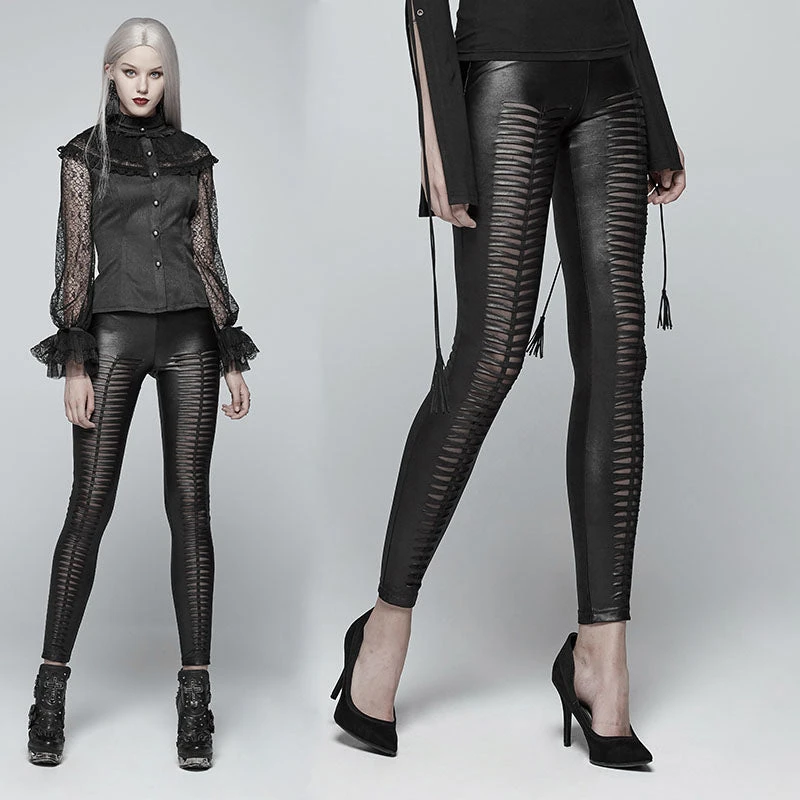 Ladies Gothic Clothing Punk Rave She Devil Leggings Black WK-342 4 Ladies Gothic Clothing Punk Rave She Devil Leggings Black WK-342