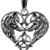 Echt EtNox Wolf Heart Silver Pendant All Jewellery