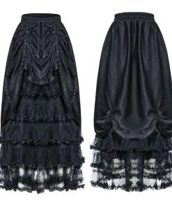 Dark In Love Tiered Net Gothic Skirt Ladies Gothic Clothing