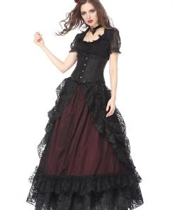 Ladies Gothic Clothing Dark In Love Gothica Skirt