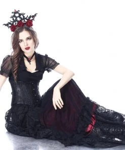 Ladies Gothic Clothing Dark In Love Gothica Skirt