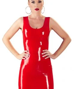 LATE-X Red Latex Dress Ladies Fetish Clothing