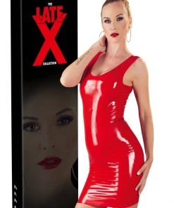 LATE-X Red Latex Dress Ladies Fetish Clothing