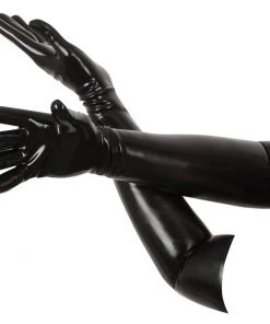 Ladies Fetish Clothing LATE-X Chlorinated Latex Gloves