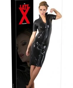 LATE-X Black Latex Dress Ladies Fetish Clothing