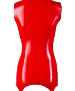 LATE-X Red Latex Basque Ladies Fetish Clothing