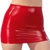 LATE-X Red Latex Mini Skirt