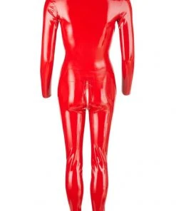 LATE-X Latex Catsuit Red