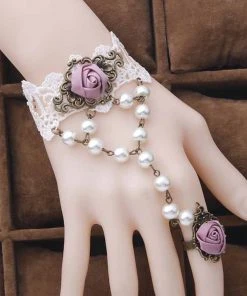 Lace Jewellery White Lace Steampunk Slave Bracelet