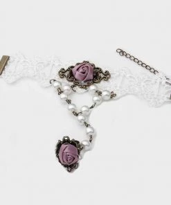 Lace Jewellery White Lace Steampunk Slave Bracelet