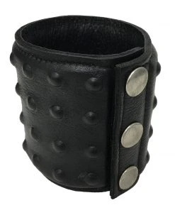 Angel Clothing Gothic Accessories Black Leather Studded Wrist Cuff