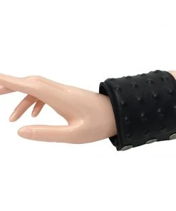 Angel Clothing Gothic Accessories Black Leather Studded Wrist Cuff