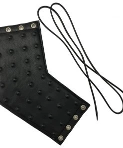 Angel Clothing Black Leather Lace Up Studded Gauntlet Gothic Accessories