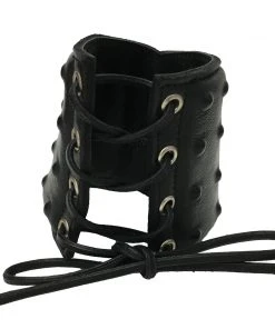 Angel Clothing Black Leather Lace Up Studded Gauntlet Gothic Accessories