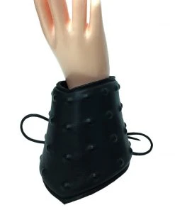 Angel Clothing Black Leather Lace Up Studded Gauntlet Gothic Accessories