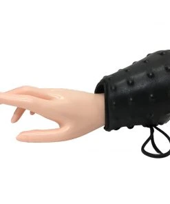 Angel Clothing Black Leather Lace Up Studded Gauntlet Gothic Accessories