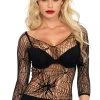 Leg Avenue Black Widow Web Net Top