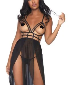 Ladies Fetish Clothing Leg Avenue Cage Maxi Dress