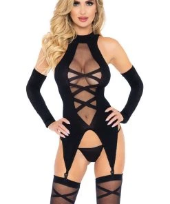 Leg Avenue Camigarter, Stockings And Gloves