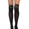 Leg Avenue Black Cat Opaque Pantyhose Tights