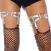 Gothic Accessories Leg Avenue Heart Garter Iridescent