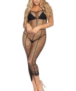 Leg Avenue Horizontal Net Maxi Dress Clubbing Dresses