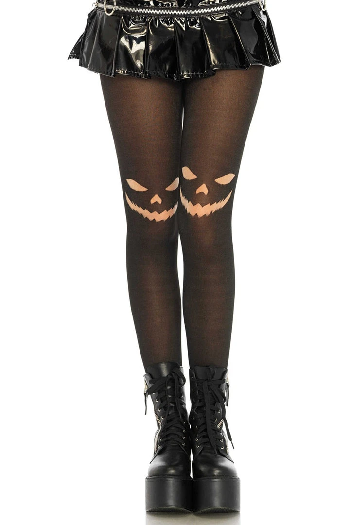 Ladies Gothic Clothing Leg Avenue Jack-o-Lantern Tights 3 Ladies Gothic Clothing Leg Avenue Jack-o-Lantern Tights
