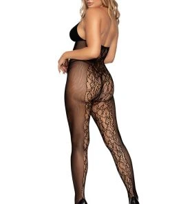 Leg Avenue Lace And Opaque Bodystocking