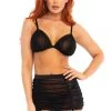 Leg Avenue Mesh Bra Top And Garter Skirt Lingerie Sets