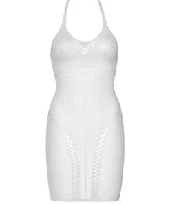 Clubbing Dresses Leg Avenue Multi Net Mini Dress White