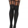 Leg Avenue Opaque Cross Tights Ladies Gothic Clothing