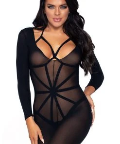 Harnesses And Belts Leg Avenue Bodystocking And Harness Teddy