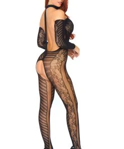 Bodystockings Leg Avenue Reversible Lace Bodystocking 10 Bodystockings Leg Avenue Reversible Lace Bodystocking